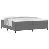 Letto a molle Grigio Chiaro 200 x 200 cm Tessuto in Cords