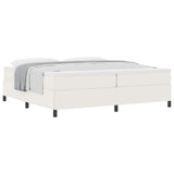 Letto a molle Crema 200 x 200 cm Tessuto in Cords