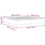 Letto a molle Crema 200 x 200 cm Tessuto in Cords