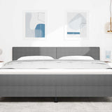 Testiera con testiera Grigio chiaro 180 cm Pelle Sintetica