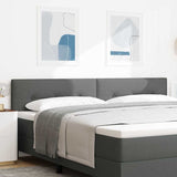 Testiera con testiera Grigio scuro 200 cm Tessuto