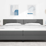 Testiera con testiera Grigio scuro 200 cm Tessuto