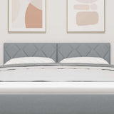 Testiera con testiera Grigio chiaro 160 cm Pelle Sintetica