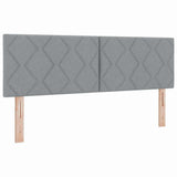 Testiera con testiera Grigio chiaro 160 cm Pelle Sintetica