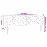 Testiera con testiera Grigio chiaro 160 cm Pelle Sintetica