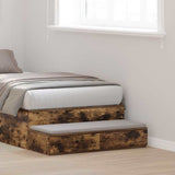 Cassetti per letto con cassetto Rovere fumé 80 x 36,5 x 16,5 cm