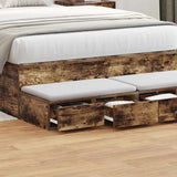 Cassetti per letto Rovere fumé 120 x 36,5 x 16,5 cm