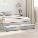 Cassetti per letto Grigio cemento 150 x 36,5 x 16,5 cm