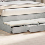 Cassetti per letto Grigio cemento 150 x 36,5 x 16,5 cm