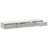 Cassetti per letto Grigio cemento 150 x 36,5 x 16,5 cm