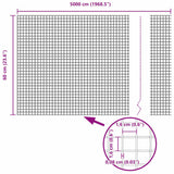 Recinzione in Rete Saldato 5000 x 60 cm Verde