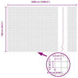Recinzione in Rete Saldato 5000 x 100 cm Verde