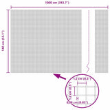 Recinzione in Rete Saldato 1000 x 140 cm Grigio