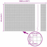 Recinzione in Rete Saldato Grigio 0.6 x 100 m