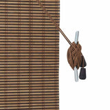 Tenda a rullo con tende Marrone 80 x 220 cm Bambù