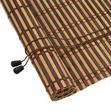 Tenda a rullo con tende Marrone 80 x 220 cm Bambù
