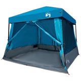 Set di Tende da Campeggio con tetto 2 pcs Blu Taffeta e Tessuto