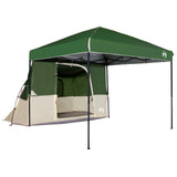 Set di Tende da Campeggio 2 pcs Verde Taffeta e Tessuto
