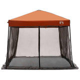Set di Tende da Campeggio con tetto 2 pcs Grigio e arancione