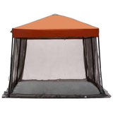Set di Tende da Campeggio con tetto 2 pcs Grigio e arancione