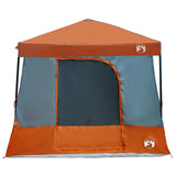 Set di Tende da Campeggio con tetto 2 pcs Grigio e arancione