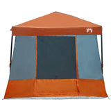 Set di Tende da Campeggio con tetto 2 pcs Grigio e arancione