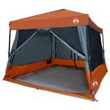 Set di Tende da Campeggio con tetto 2 pcs Grigio e arancione