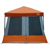 Set di Tende da Campeggio con tetto 2 pcs Grigio e arancione