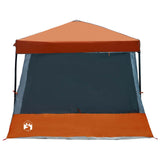 Set di Tende da Campeggio con tetto 2 pcs Grigio e arancione