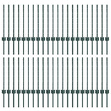 Palo per recinzione interrato 44 pz Verde 100 cm