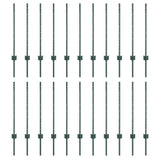 Palo della recinzione 22 pcs Verde 120 cm Acciaio