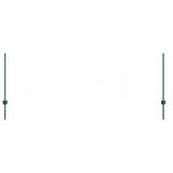Palo della recinzione 22 pcs Verde 120 cm Acciaio