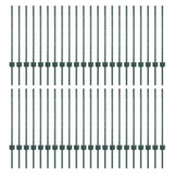 Palo per recinzione interrato 44 pcs Verde 120 cm
