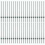 Palo per recinzione interrato 44 pz Verde 140 cm