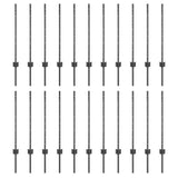 Palo per recinzione interrato 22 pcs Grigio 120 cm