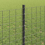 Pali per Recinzione 44 pcs Grigio 120 cm Acciaio