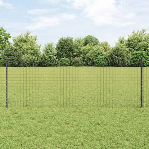 Pali per Recinzione 44 pcs Grigio 120 cm Acciaio