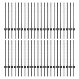 Palo per recinzione interrato 44 pz Grigio 120 cm