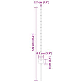 Pali per Recinzione 44 pcs Grigio 120 cm Acciaio