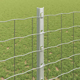 Palo per recinzione interrato 44 pcs Argento 160 cm