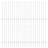 Palo per recinzione interrato 44 pz Argento 160 cm