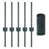 Recinzione con Posto Verde 0,4 x 10 m Acciaio e PVC