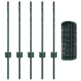Recinzione con Posto Verde 0,6 x 10 m Acciaio e PVC