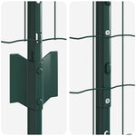 Recinzione con pali. Verde 1.2 x 10 m Acciaio