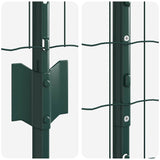 Recinzione con pali. Verde 1.2 x 10 m Acciaio