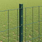 Recinzione con pali. Verde 1.2 x 10 m Acciaio