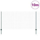 Recinzione con pali. Verde 1.2 x 10 m Acciaio
