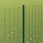 Recinzione con pali. Verde 1.6 x 10 m Acciaio
