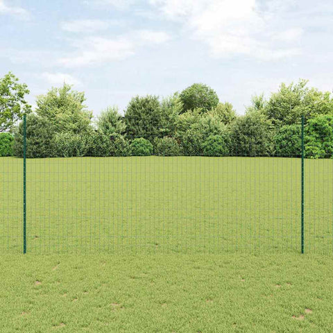 Recinzione con pali. Verde 1.6 x 10 m Acciaio