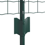 Recinzione con pali. Verde 0.8 x 10 m Acciaio